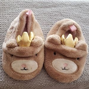 Toddler  teddy Bear princess slippers size 5